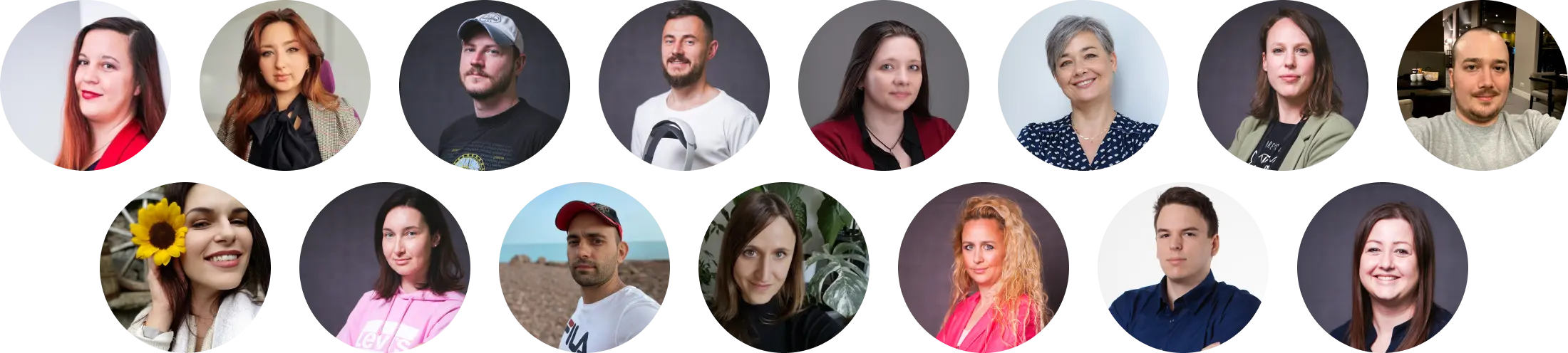 Team members' portraits