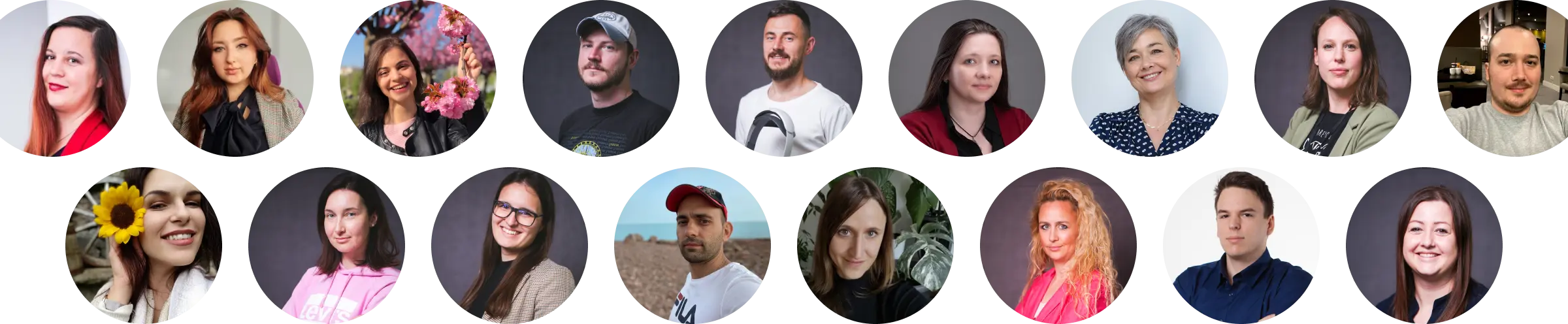 Team members' portraits